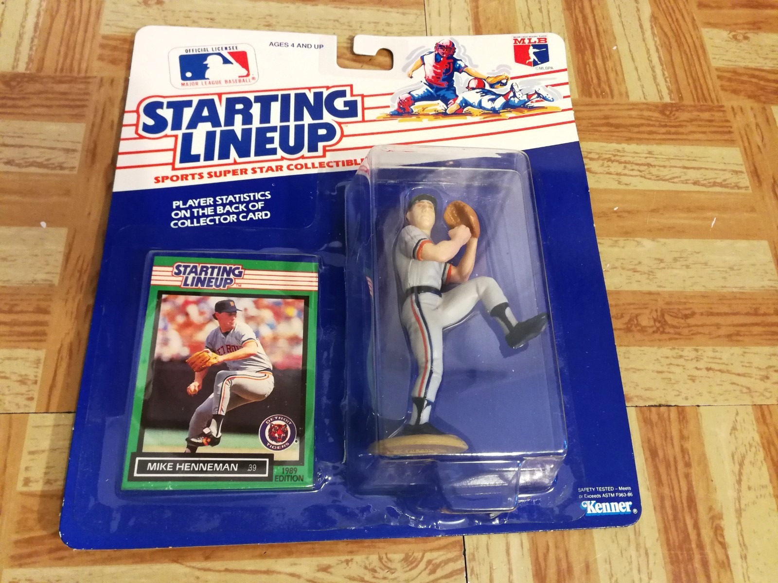 1989 Starting Lineup Mike Henneman Detroit Tigers SLU Figure Card Baseball Vtg