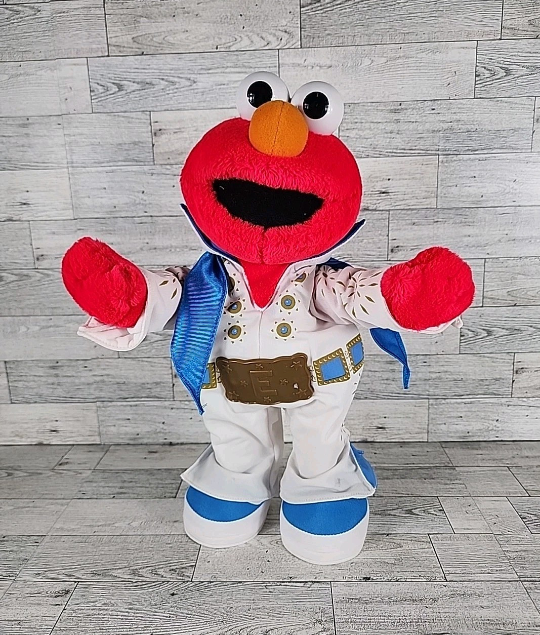 Elvis Elmo Sesame Street The Legend Singing Dancing Plush Stuffed Mattel 15″