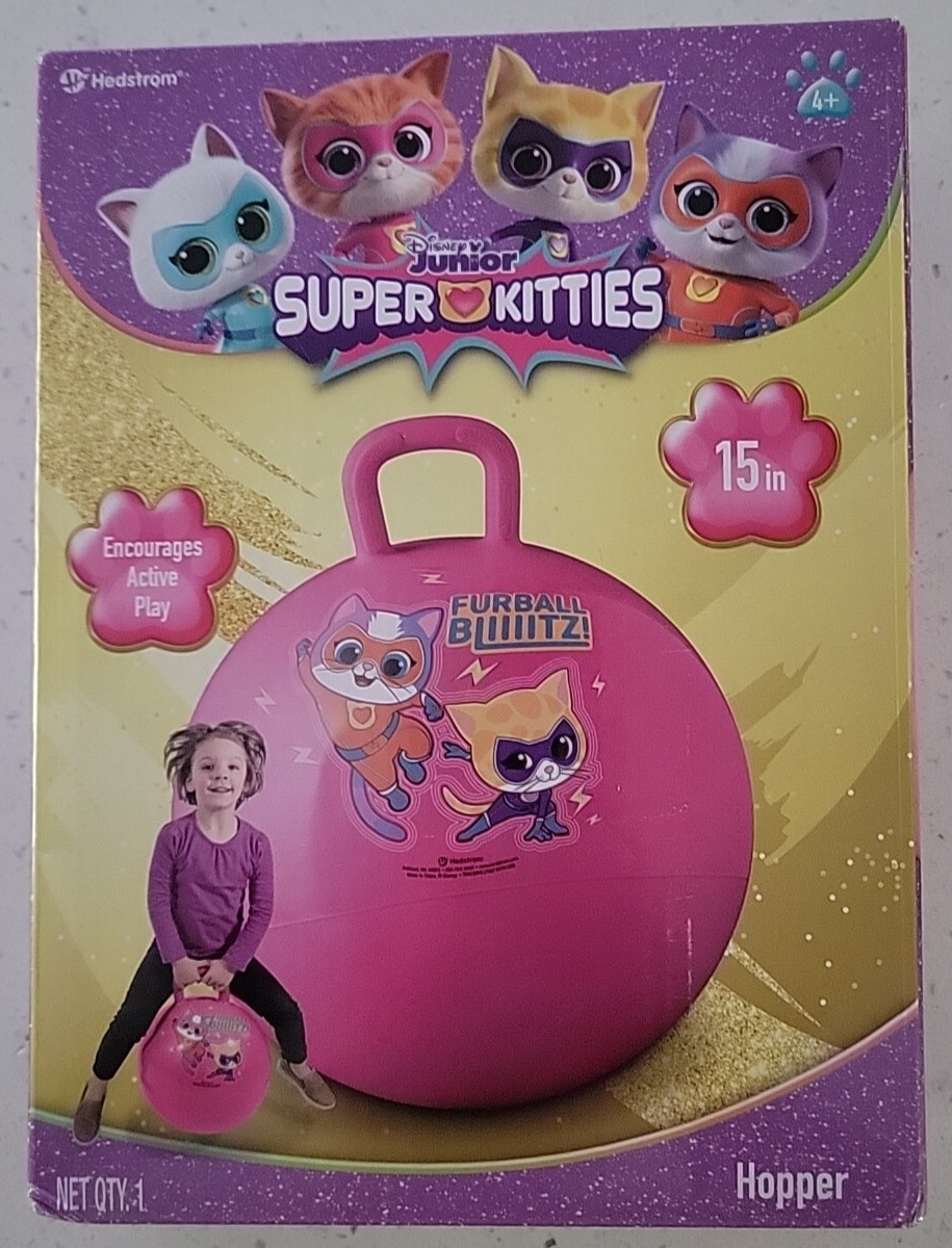 New Hedstrom Disney Super Kitties 15″ Hopper Bouncy Ball Indoor & Outdoor Fun