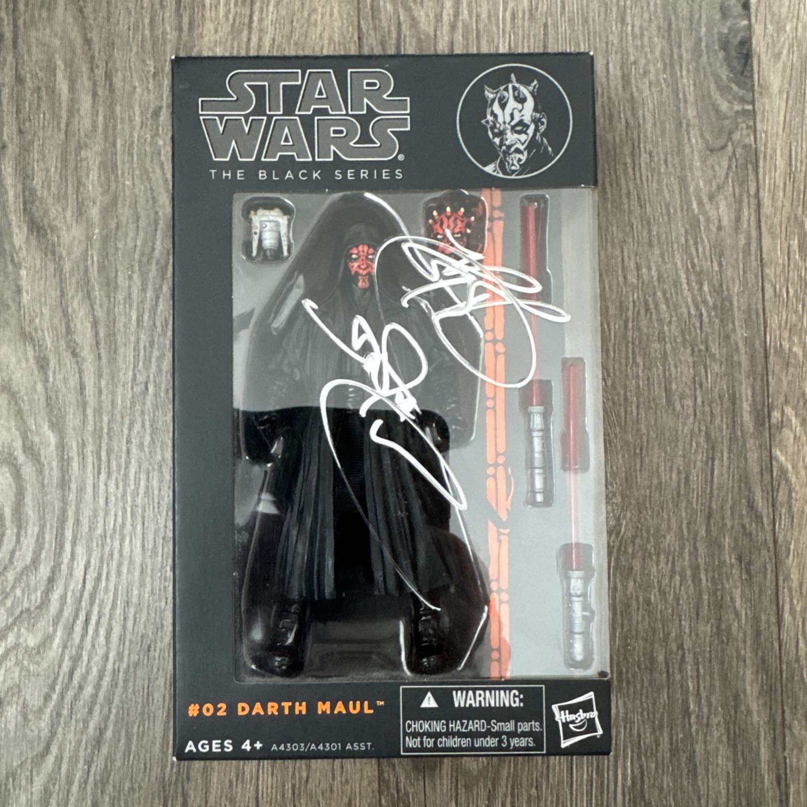 SIGNED RAY PARK — Star Wars The Black Series Darth Maul Action Figure — SEALED