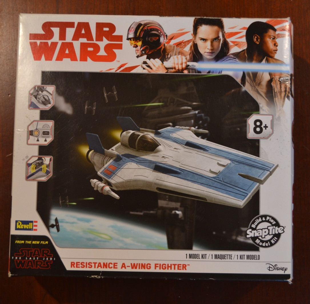 REVELL STAR WARS THE LAST JEDI A-WING FIGHTER OPEN BOX COMPLETE SNAPTITE DISNEY