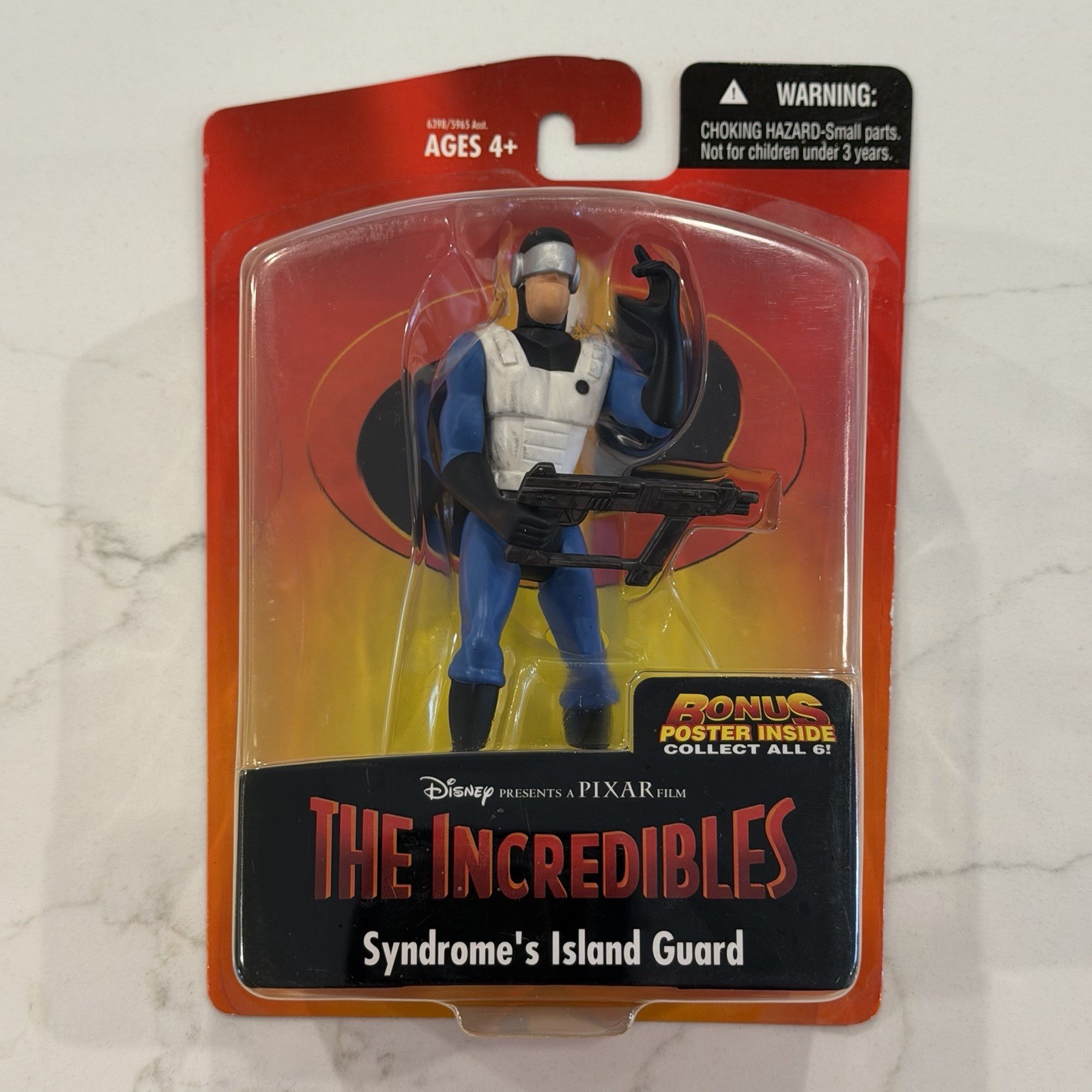 The Incredibles Syndrome’s Island Guard Action Figure Hasbro Rare Sealed Poster