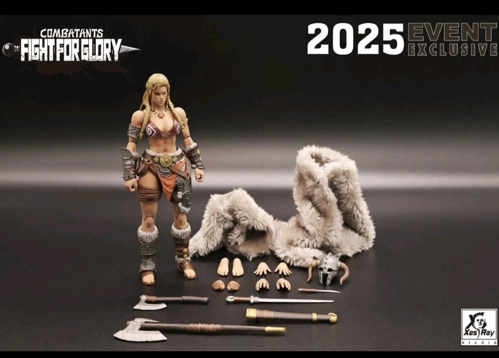 Xesray Studio Combatants Fight for Glory Gold Hildr Exclusive Action Figure New!