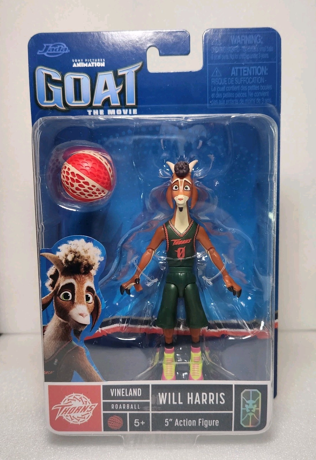 Goat The Movie Thorns Will Harris 5″ Action Figure with Roarball Jada New