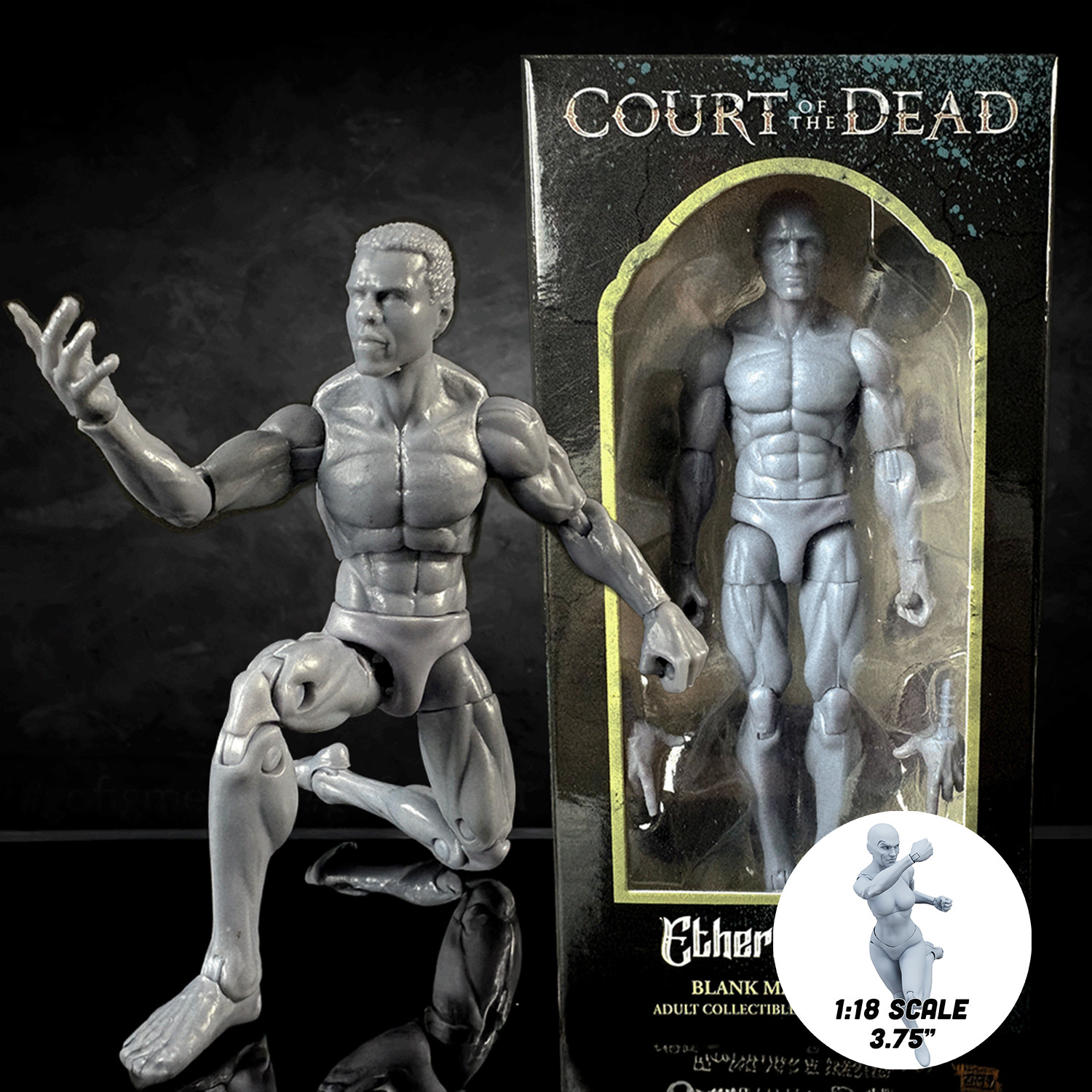 Ethereal Ash Male Court of the Dead Action Figure Blank 1:18th Scale