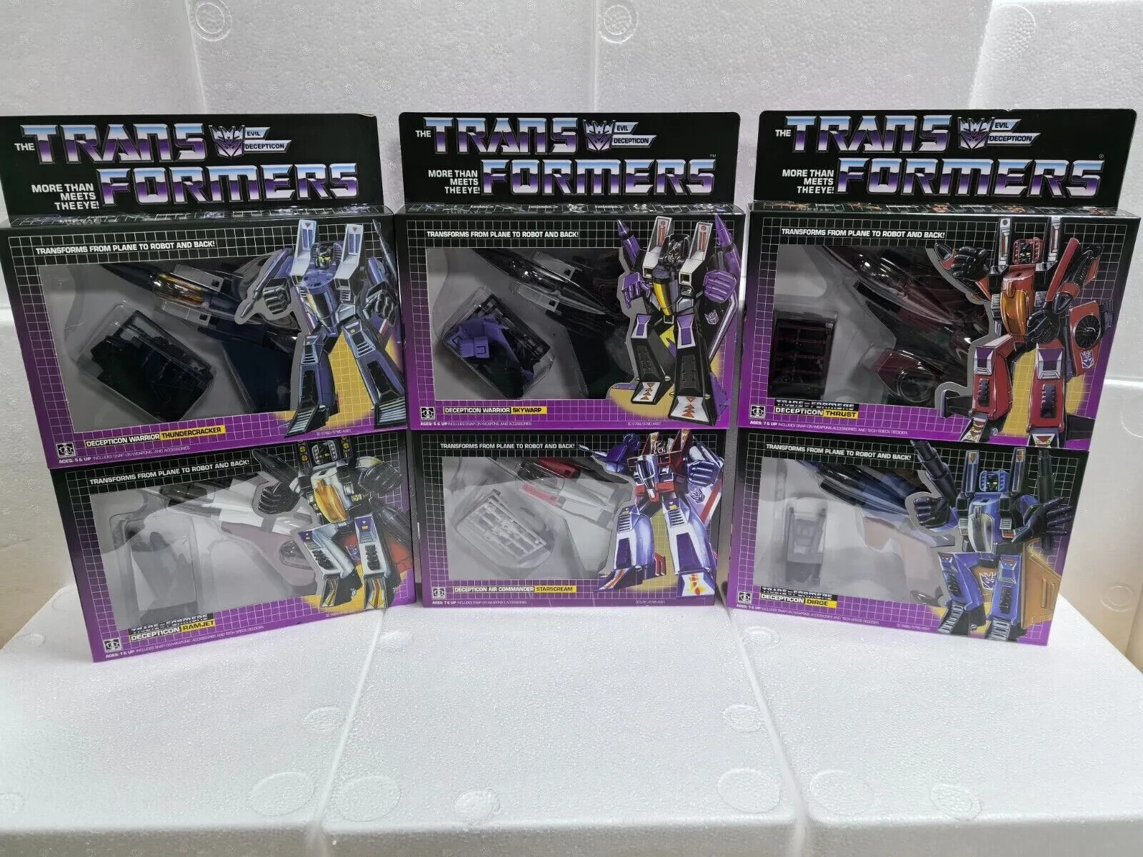 New Arrival G1 Starscream/Skywarp/Thundercracker/Ramjet/Thrust/Dirge KO