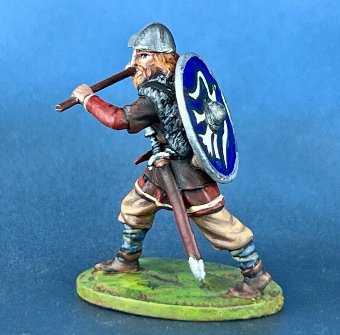 Hand-Painted 3D Printed Viking Figurine, Resin Miniature 40mm