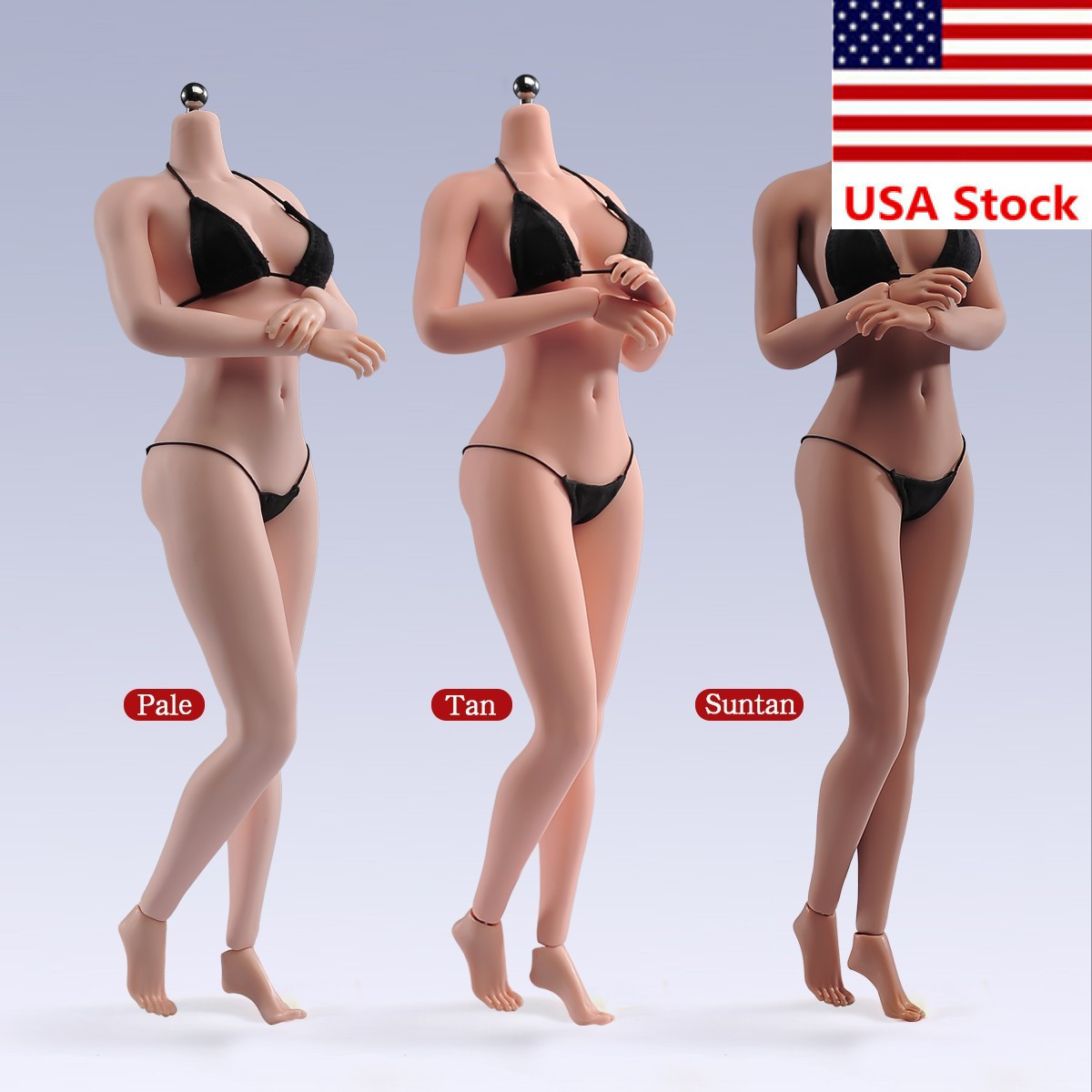 1/6 Female Normal Skin Large Bust Breast Flexible Body For 12”Figure Model