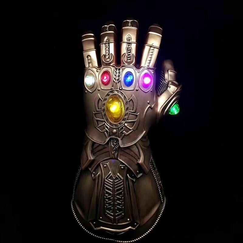 2021 Thanos Infinity Gauntlet Gloves Legends LED Light Avengers Cosplay PVC Toys