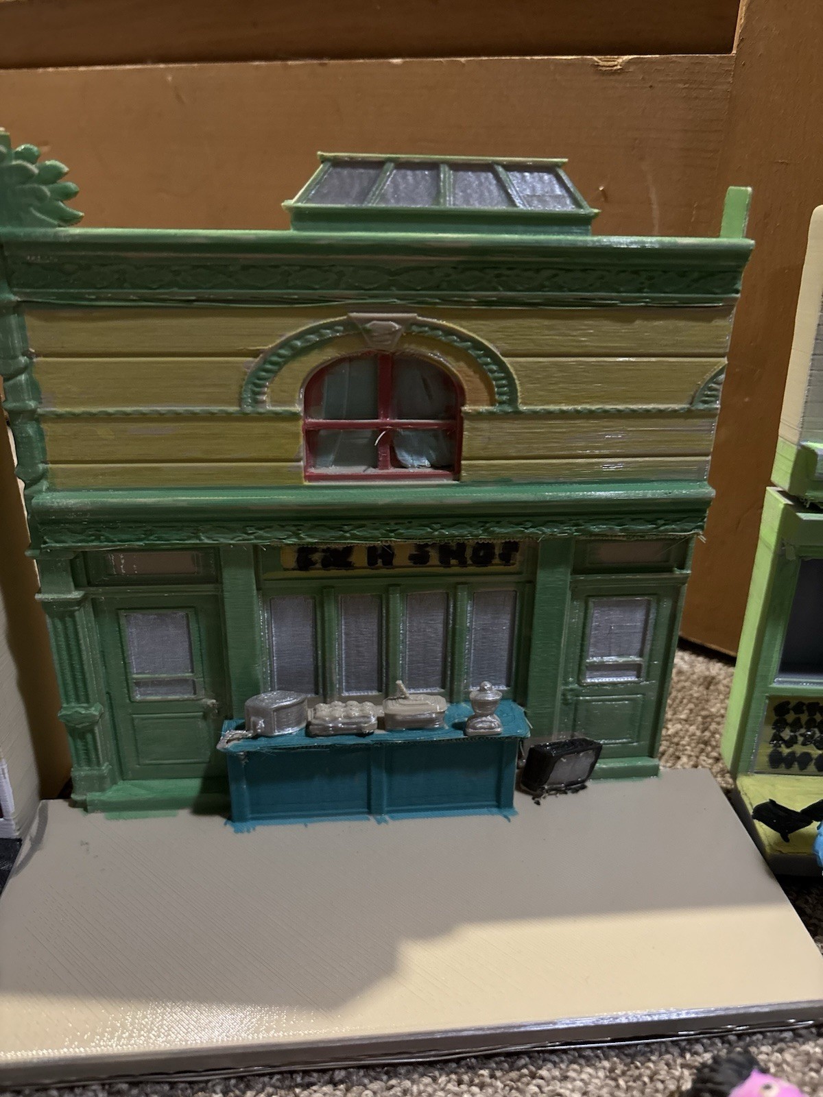 Sesame Street Custom Super7 Style Scale Diorama The Fix It Shop