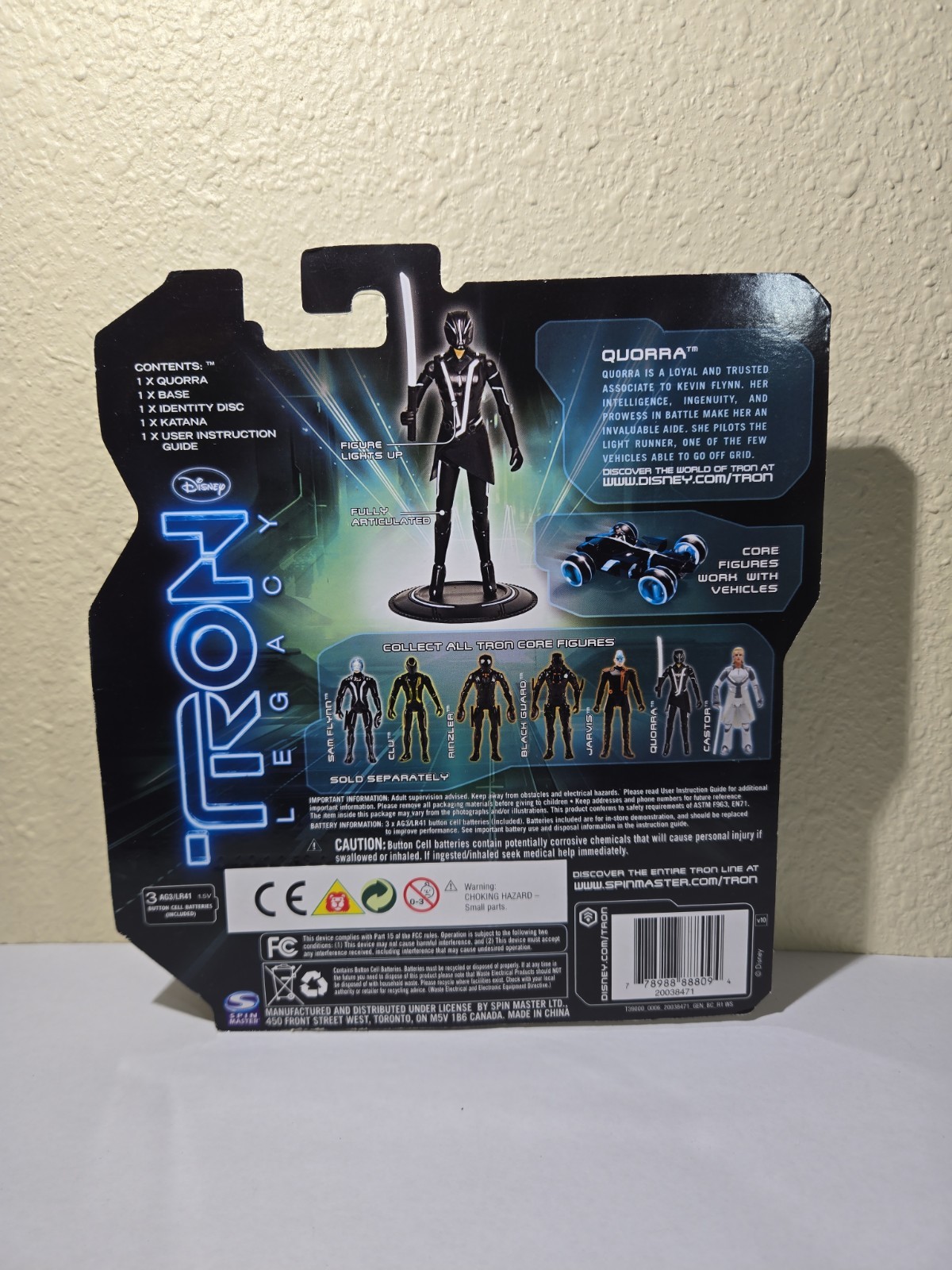 2010 Spin Master Disney Tron Legacy Quorra Action Figure NIB NEW See Photos