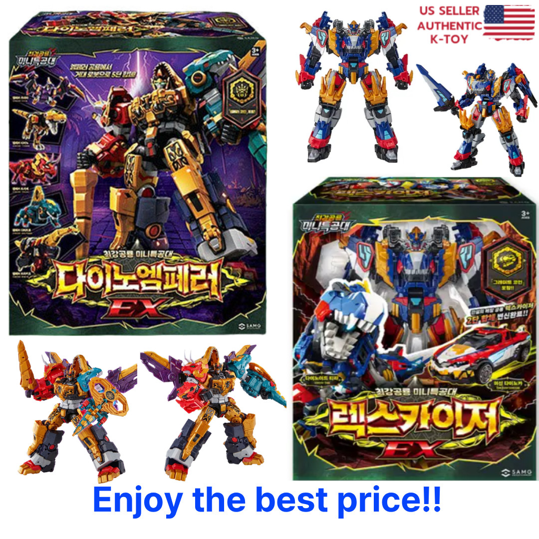 Miniforce DINO EMPEROR EX + REX KAISER EX Set K TOY Transformer Robot 2026 NEW