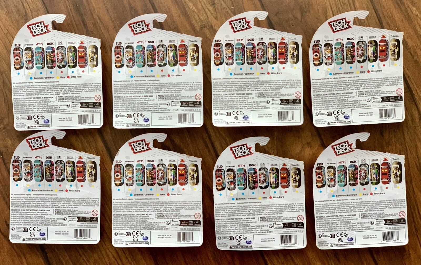 Tech Deck STEEZE Series Fingerboard Skateboard (Entire Set Of 8)