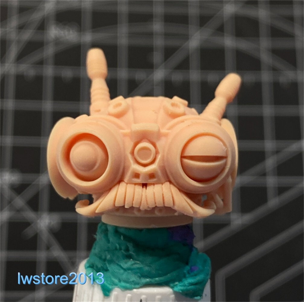 1:6 1:12 1:18 Punk Robot Head Sculpt For 12″ 6″ 3.75″ Male Action Figure Body