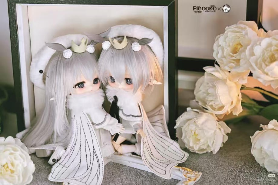 Piccodo Haneko Alice Moth Twins 13.6cm/5.3In Bjd Dressable Action Figure Gift