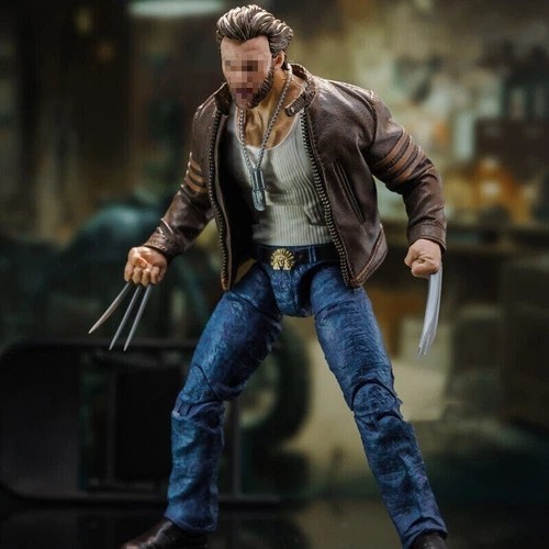 1/12 Male Brown Jacket Wolverine Logan PU Leather Coat Model Fit 6” Figure