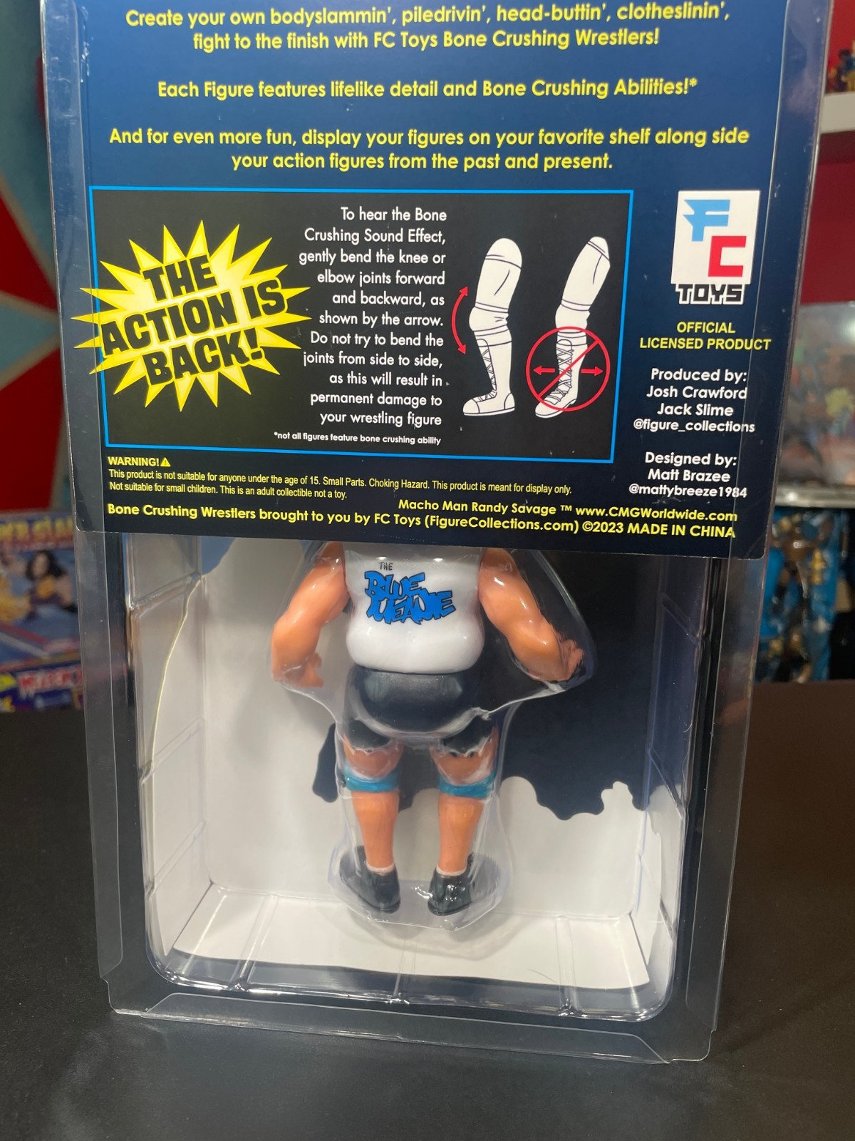 FC Toys Wrestling Bone Crushing Wrestlers Series 1 The Blue Meanie Figure BCA