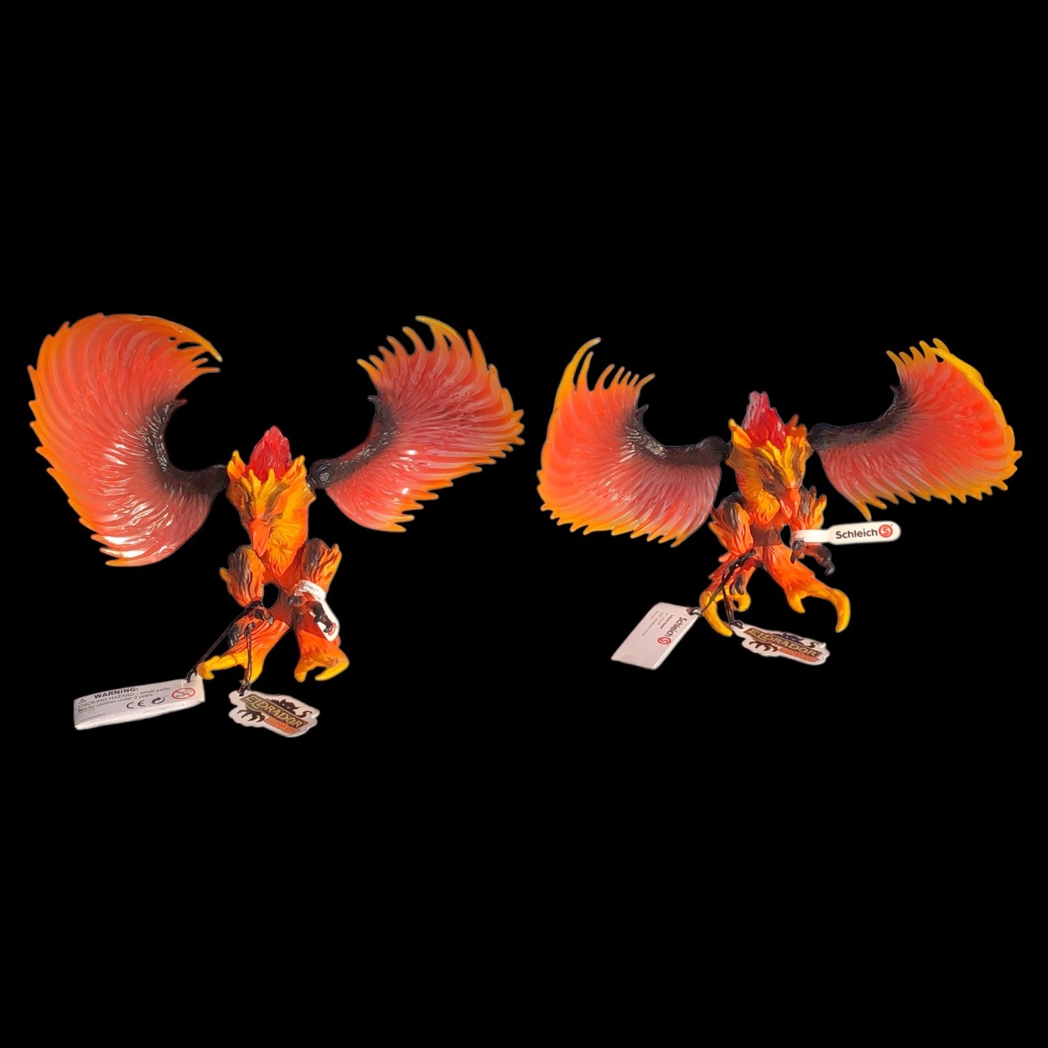 Set of 2 Schleich Eldrador Creatures 7” Fire Eagle Figure