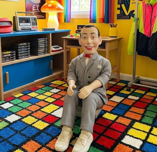 Vintage 1987 Pee-Wee Herman Talking Pull String Doll 16” Paul Reubens Work Voice