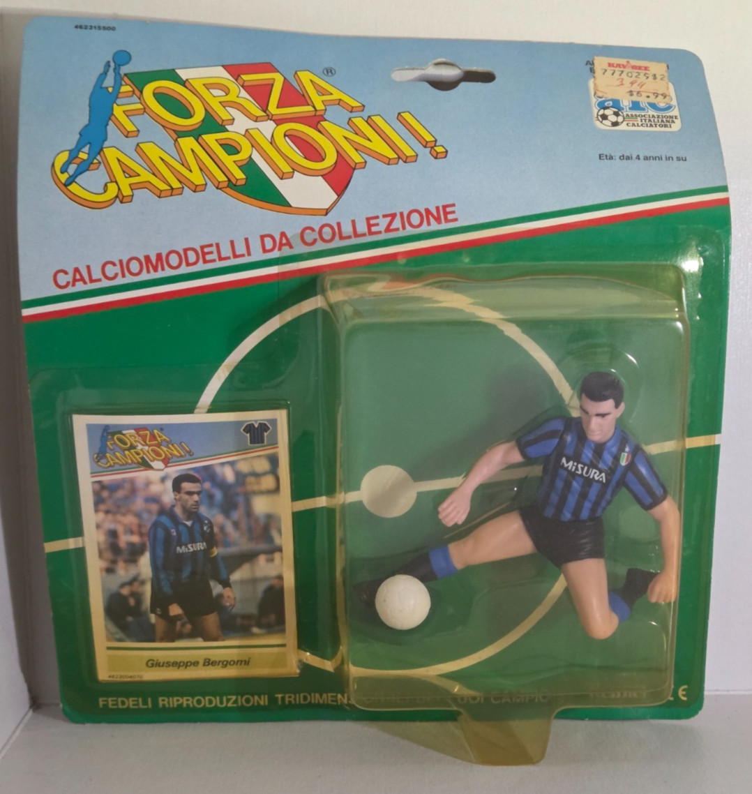 1989 Giuseppe Bergomi Forza Campioni! Italian Kenner Inter SLU Sealed World Cup