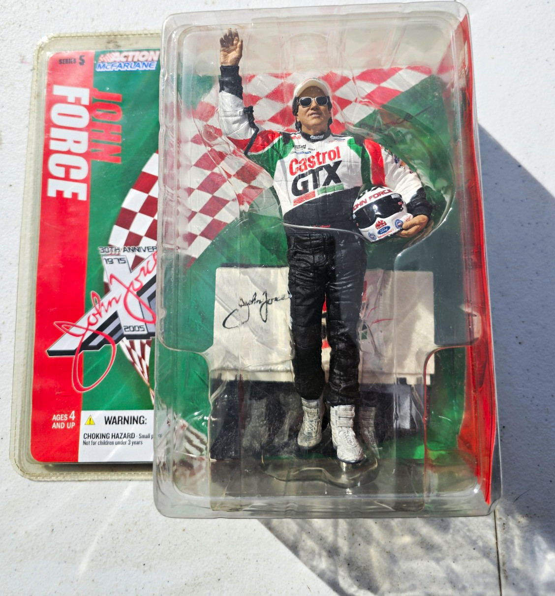 McFarlane Toys John Force Castrol GTX Racing Action Figure w/ Helmet