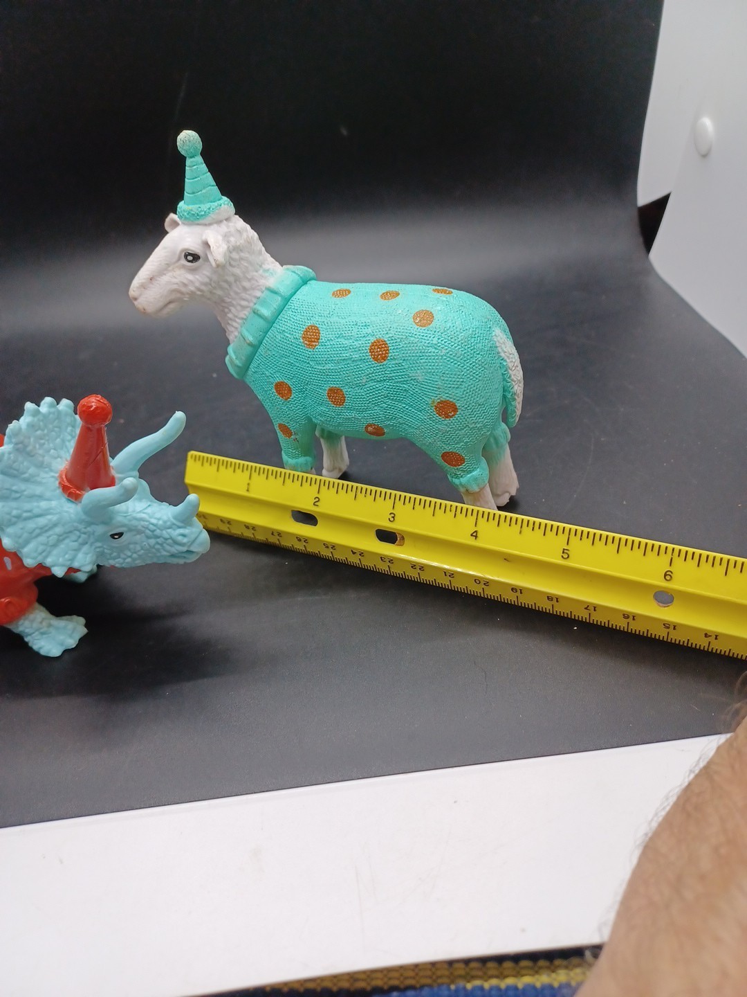 TWO Ankyo Party Farm Animals with Party Hats Sweater COW & SHEEP