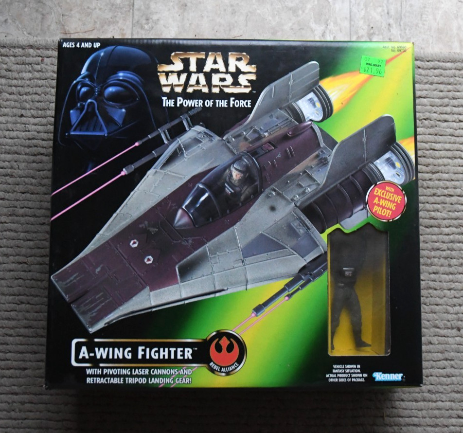 Kenner Star Wars A-Wing w/pilot figure Power of the Force Ship New/Sealed