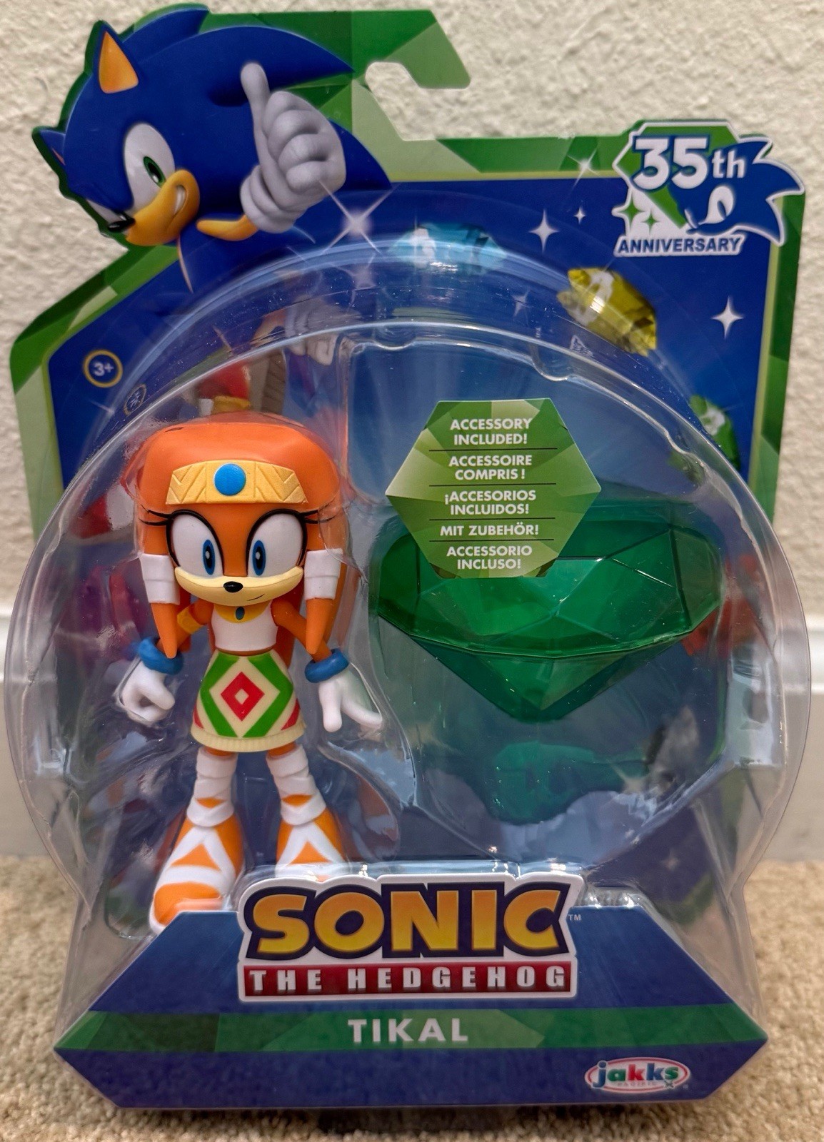 Jakks Pacific Sonic 35th Anniversary Tikal SEALED Collectible Action Figure