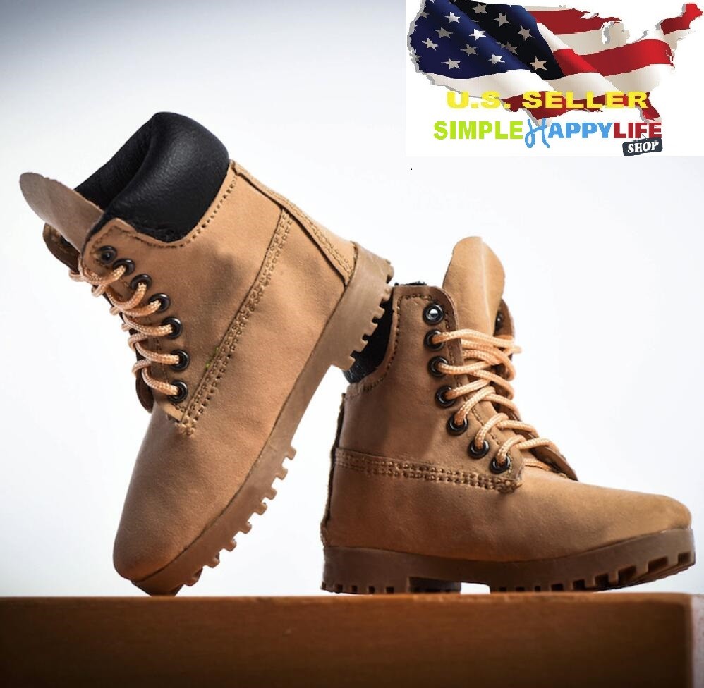 VStoys 1/6 scale women classic yellow work boots for phicen hot toys female❶USA❶