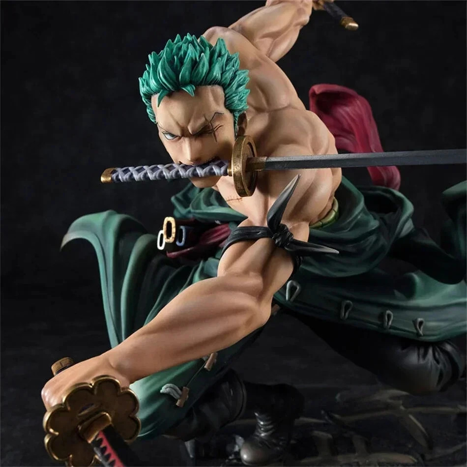 Hot One Piece 10cm Anime Figure GK Roronoa Zoro Three-blade Sa-maximum Manga