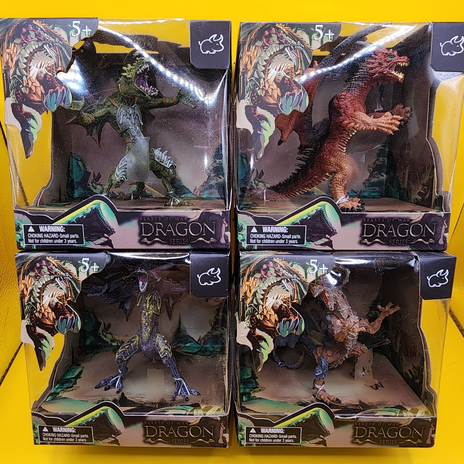 4 Beasts of War Dragon Series Bullsitoy 4 Inch Figure Lot