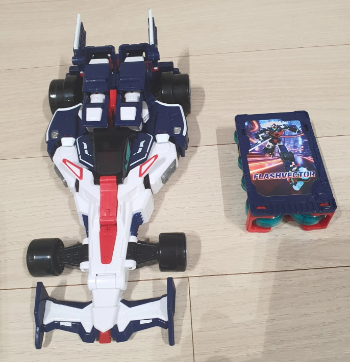 Metal Cardbot S FLASHVECTOR Flash Vector Transforming Robot F1 Formula Car
