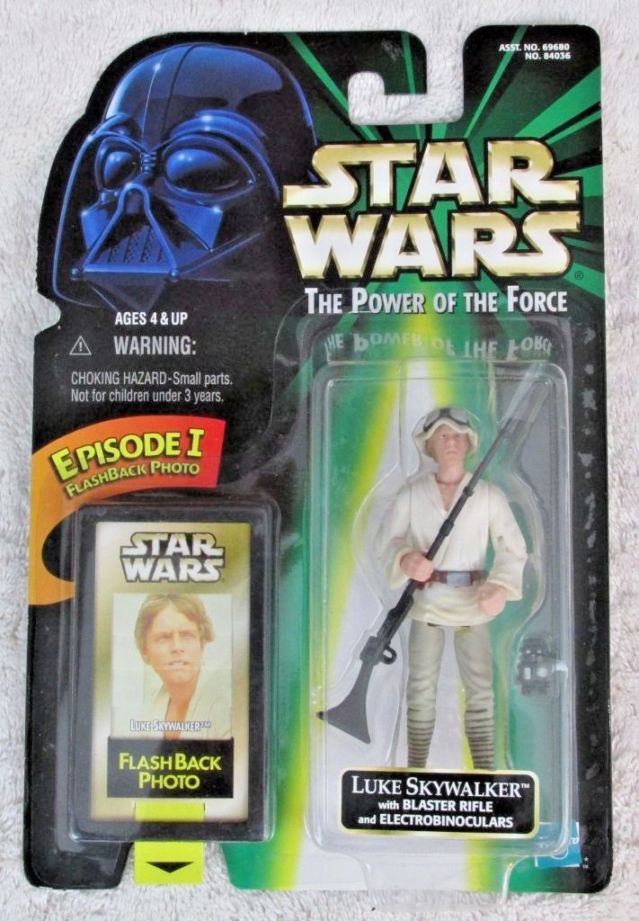Star Wars Luke Skywalker with Blaster Rifle Flashback 1998 Power of the Force