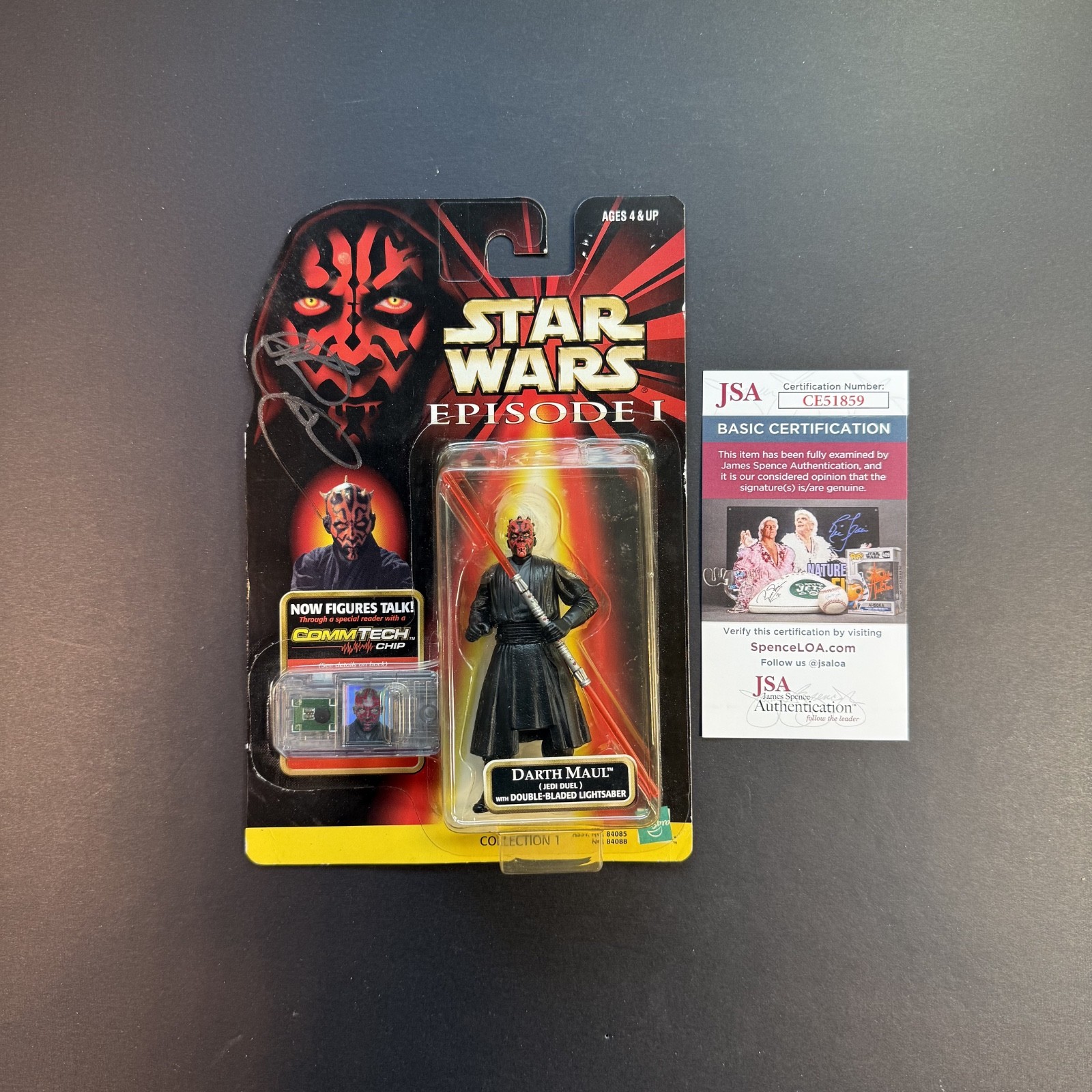 Darth Maul Action Figure SIGNED Ray Park Actor JSA Star Wars Episode 1 CommTech