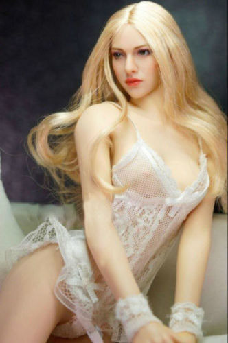1/6 TBLeague Large Bust Suntan Seamless Body Blonde Hair Female Head Figure Toy