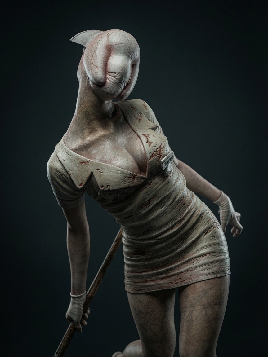 Gecco Silent Hill 2 BUBBLE HEAD Nurse Statue 1/6 Figure Model GECCO