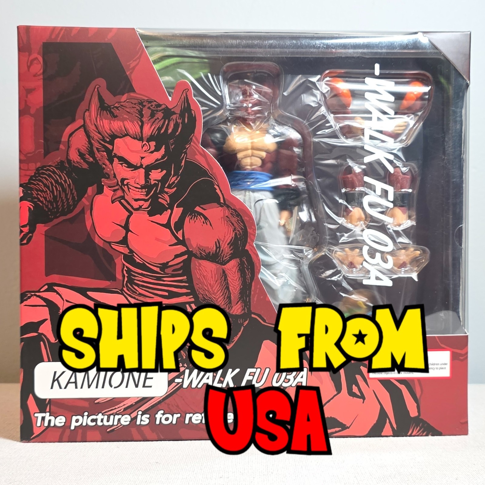 ⭐USA STOCK⭐KAMIONE TONSEN Walk Fu 03A SSJ4 Gogeta NOT SH Figuarts Gogeta SEALED