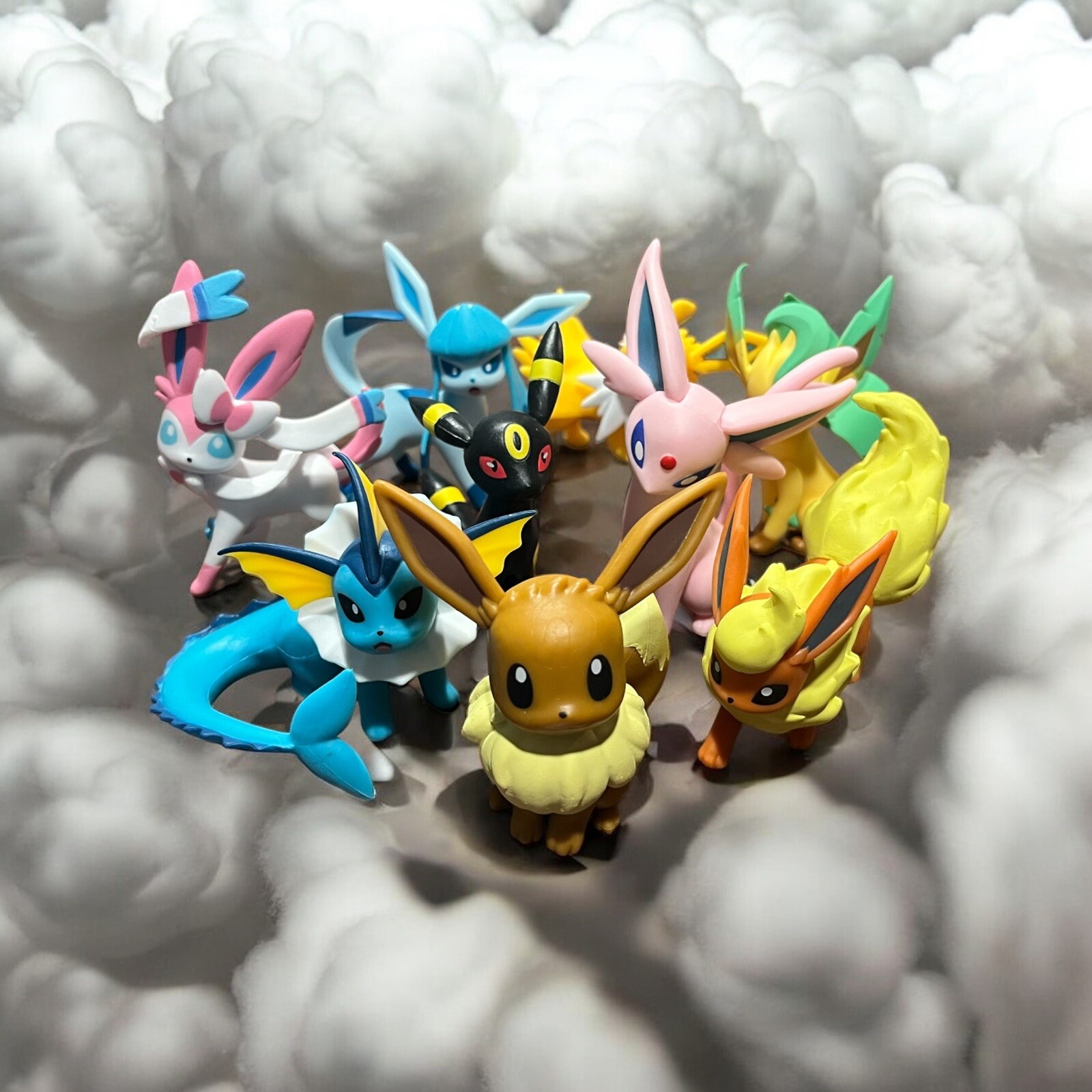 Pokemon Eeveelution Collectible Display Figure Set of 9 – Eevee, Umbreon, & More
