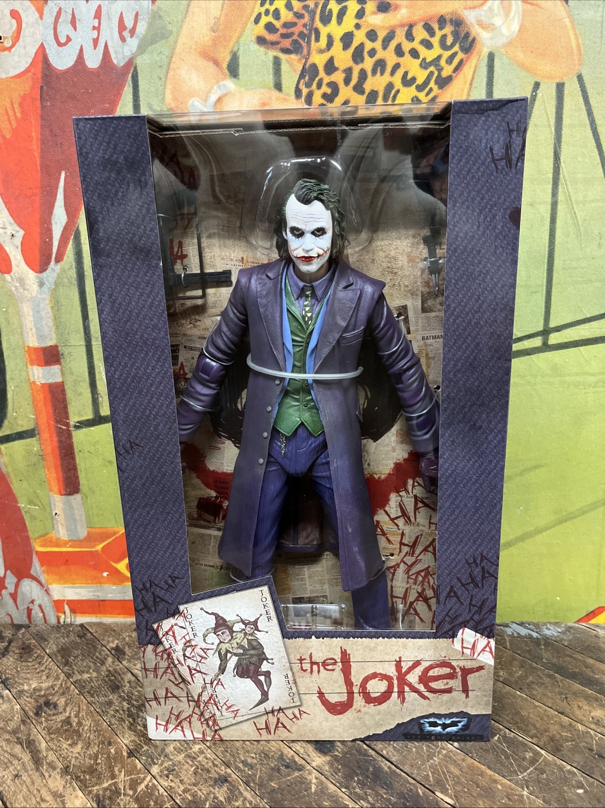 NECA THE DARK KNIGHT THE JOKER 18” FIGURE HEATH LEDGER BATMAN DC COMICS TV 1966