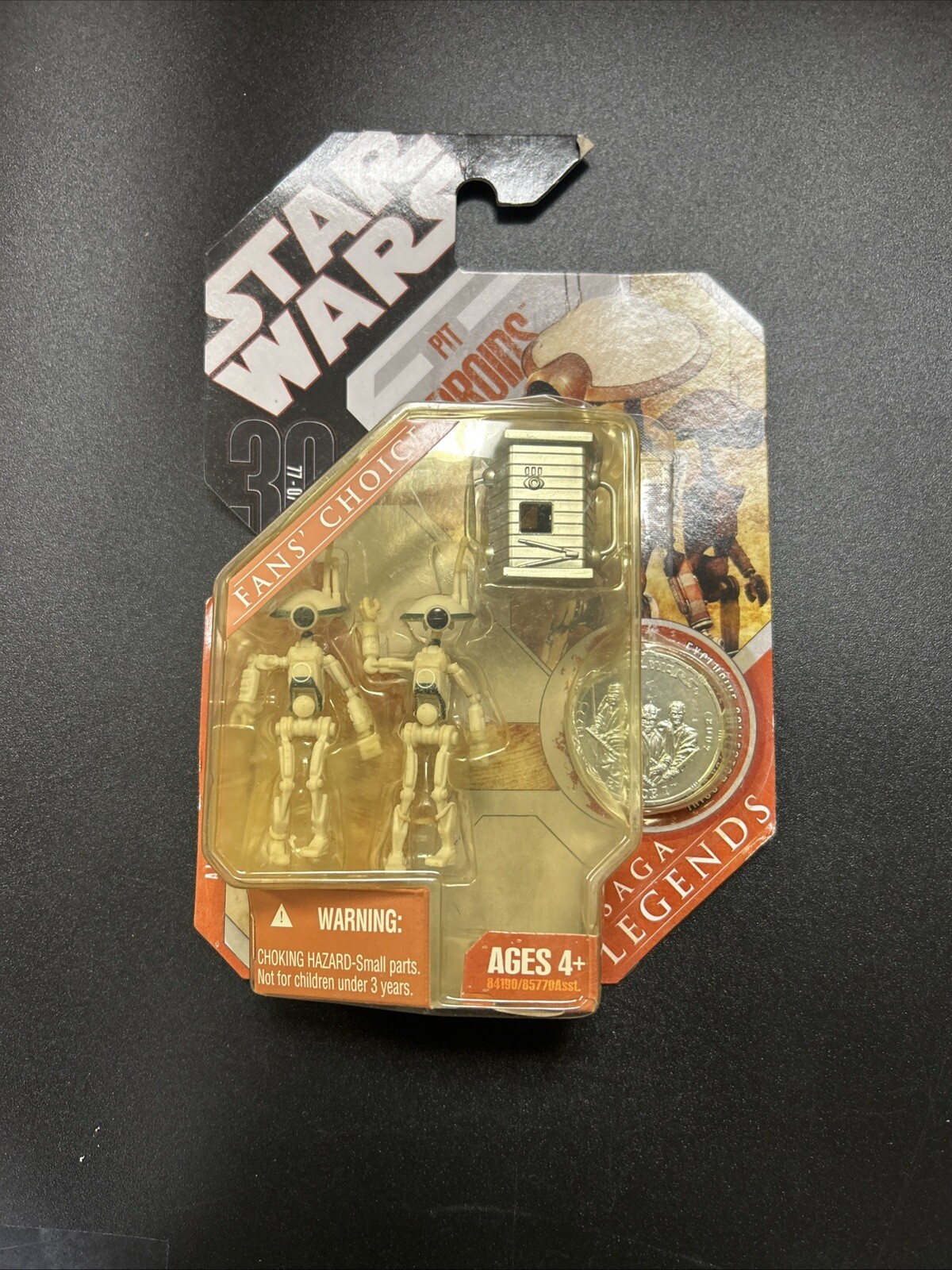 Star Wars 30th AV Pit Droids 3.75″ Figure Saga Legends Orange 2007 Hasbro Sealed