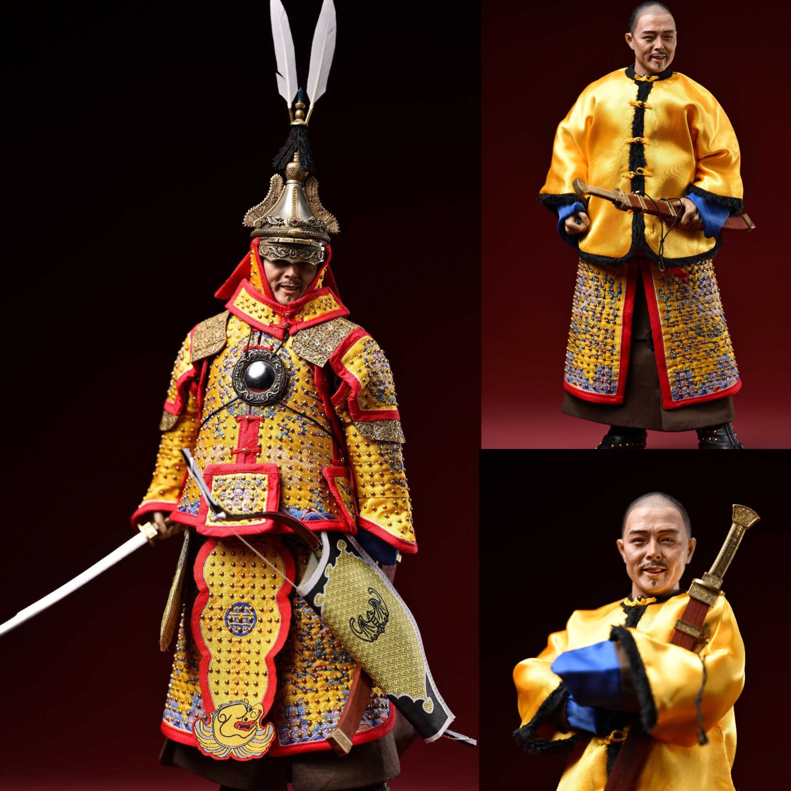 Qing Dynasty General of Qing Boarder Yellow Banner 1/6 Action Figure King of Cat