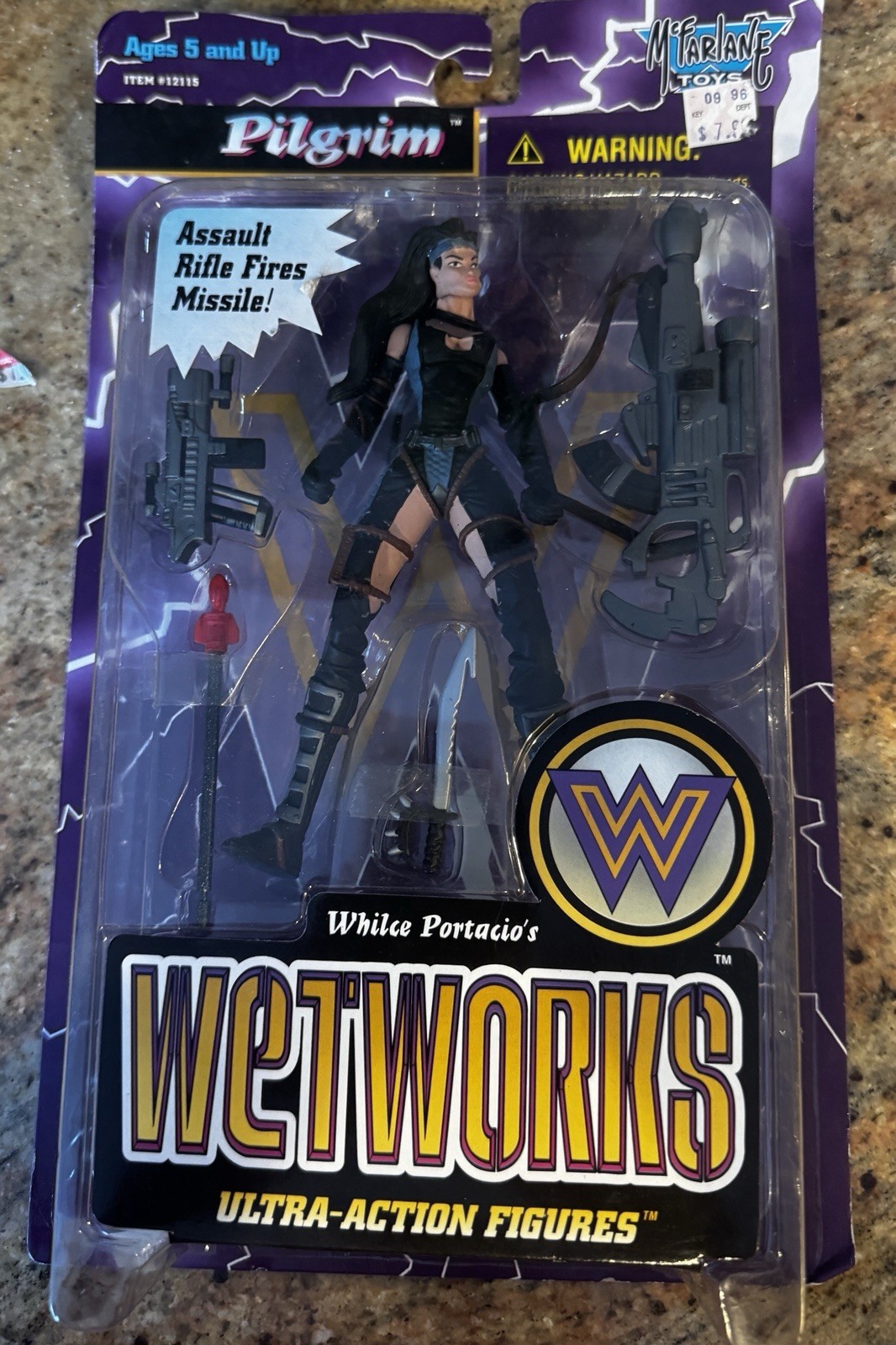 Vintage Wetworks Pilgrim Series 2 Ultra Action Figure 1996 McFarlane Toys