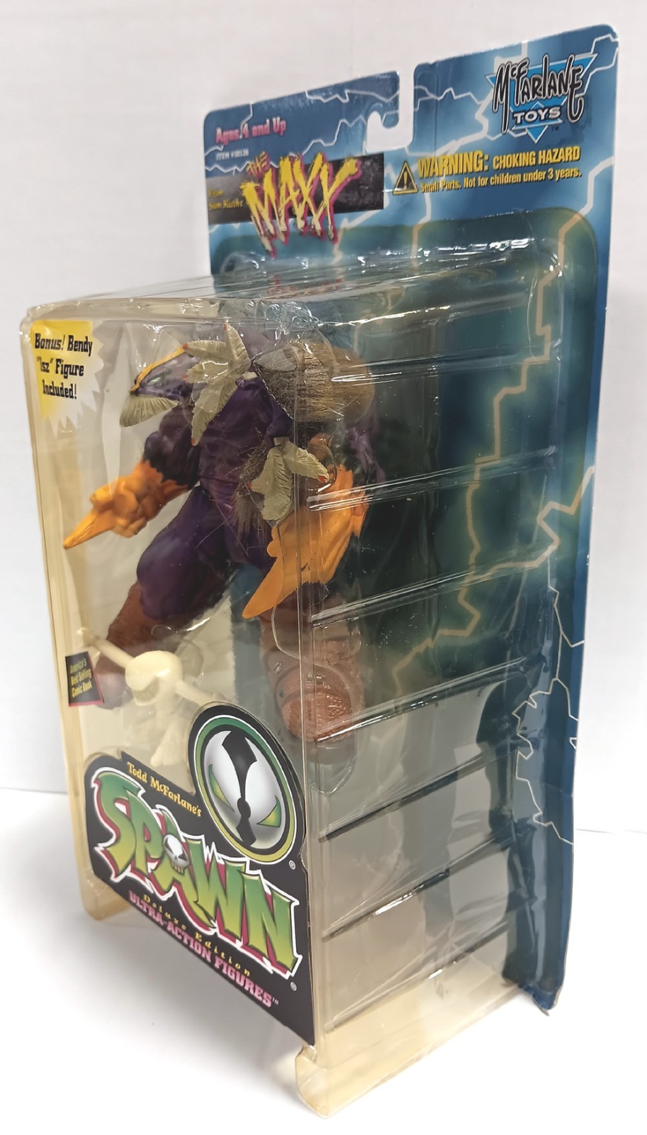 THE MAXX MCFARLANE’S SPAWN ULTRA ACTION FIGURE UNOPENED CARD MCFARLANE TOYS 1996