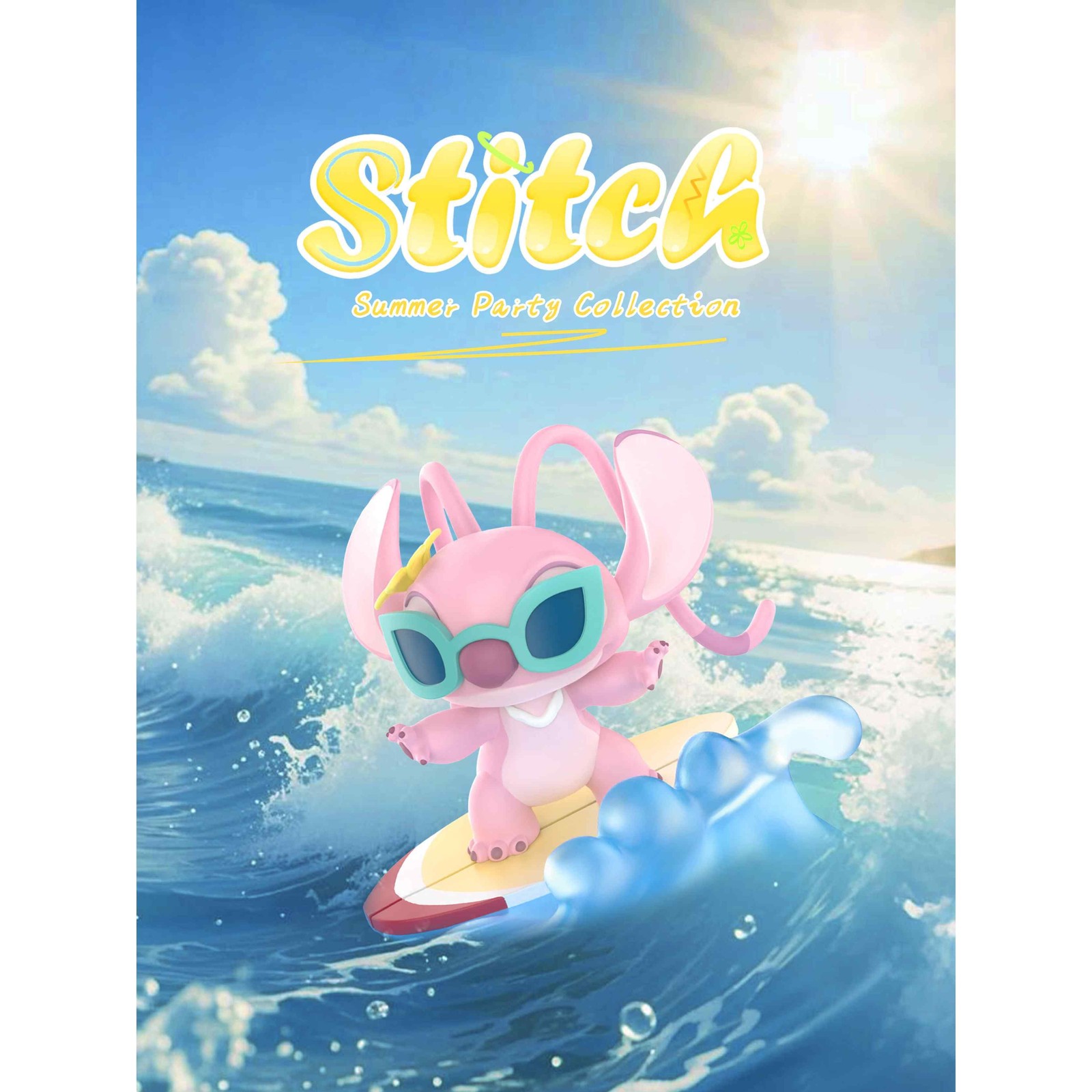 MINISO Stitch Summer Party Series One Blind Box PVC Figure Art Toys Gifts