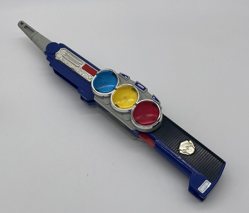 1997 Power Rangers Carranger Blue Centurion Synergizer Sword Recording Toy China