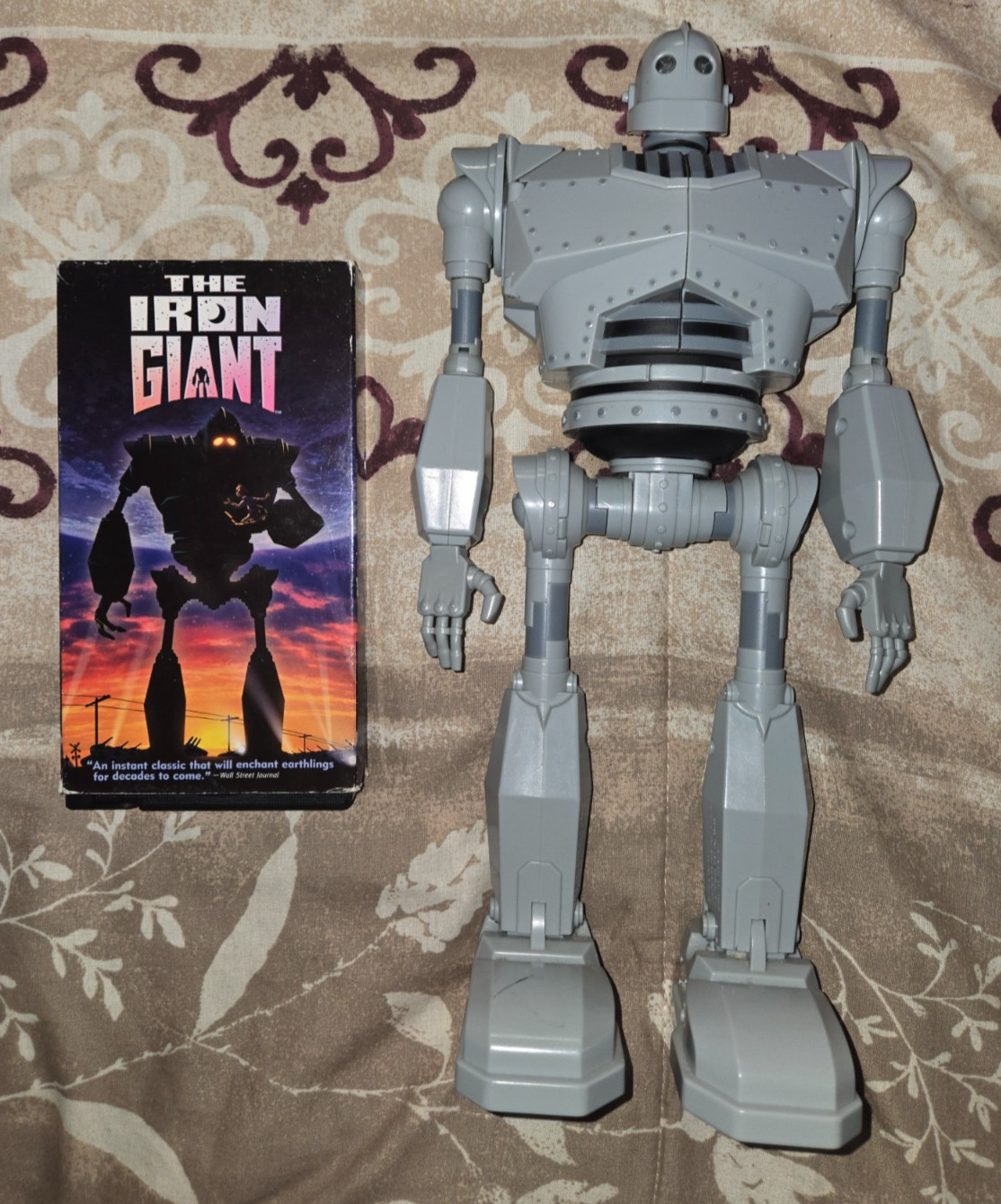 The Iron Giant 14” With Lights Sounds Walking And VHS With Variant Slip Cover!
