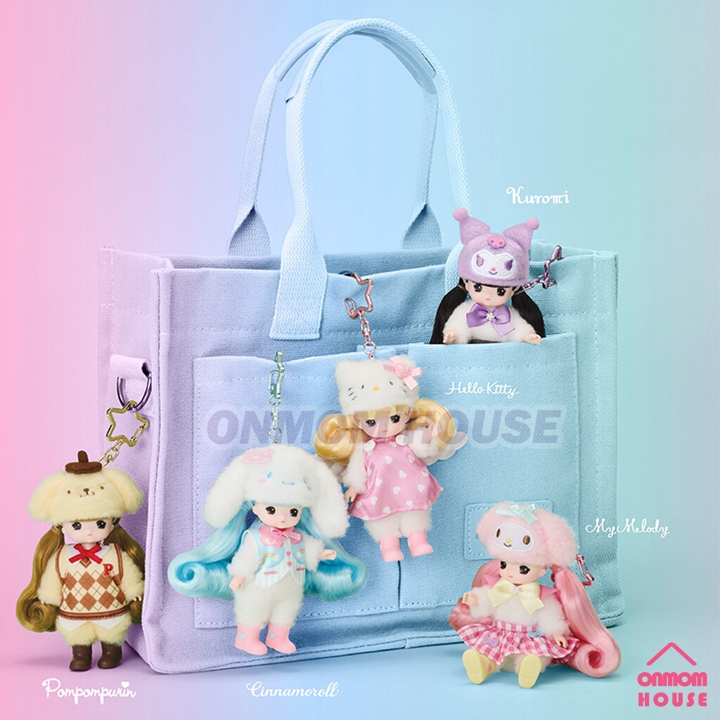 Sanrio Characters x Little Mimi 5 Type Figure Doll Keyring Korean Toy
