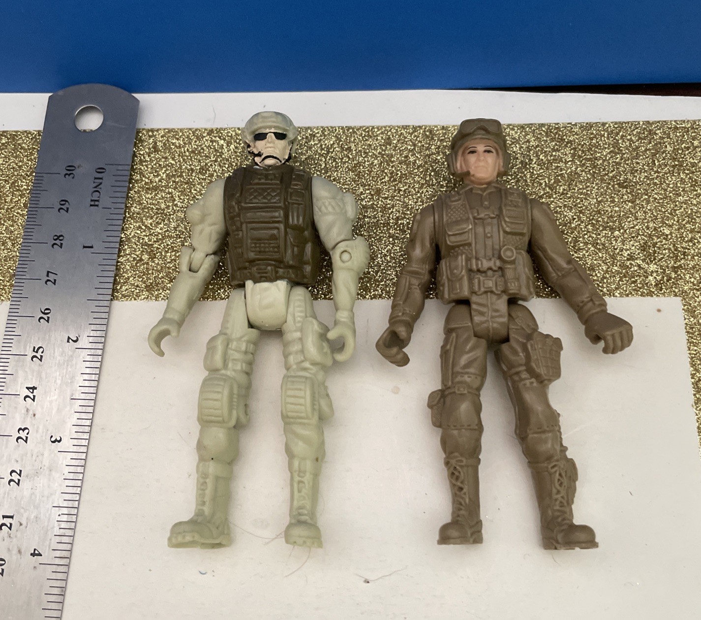 Chap Mei Excite USMC 4″ Military Poseable Action Figure Kung Fu Grip & US Army
