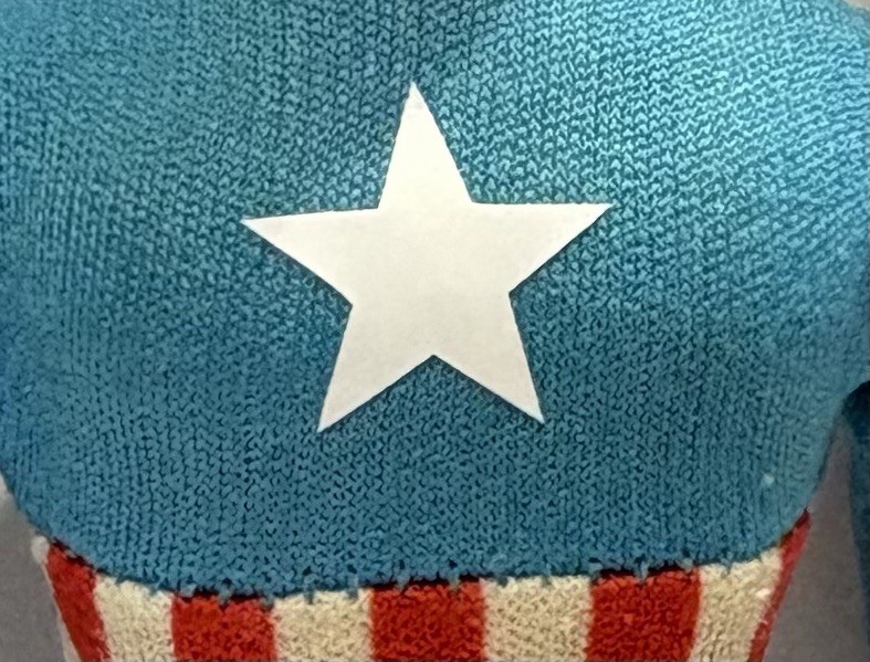 Mego Captain America Star Decal, Emblem Sticker 8 inch Action Figure Pre Cut,