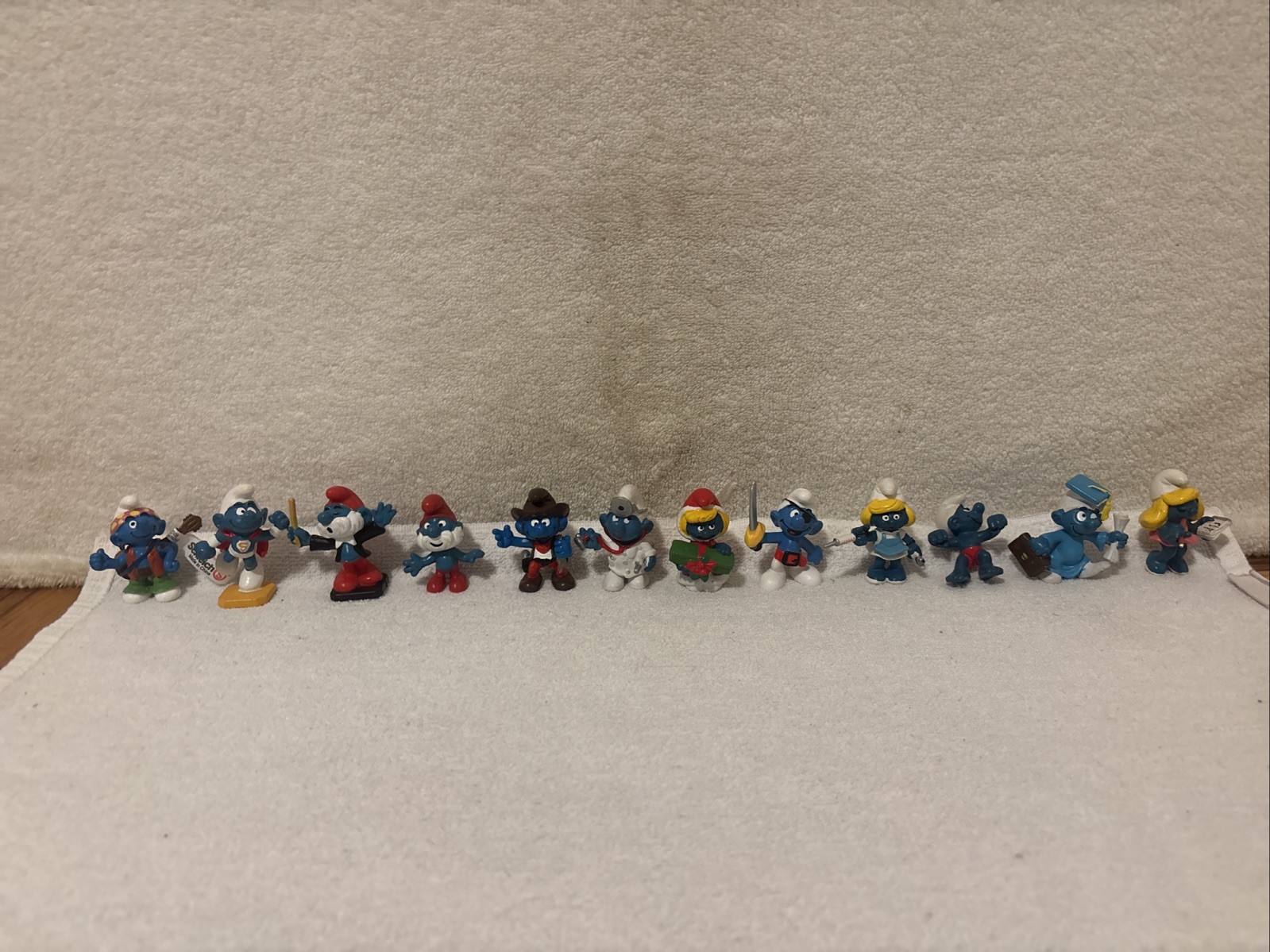 Lot Of 12 Vintage Smurf Figures 1970s 80s 90s Y2K Schleich Peyo Mixed FREE SHIP